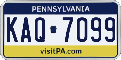 PA license plate KAQ7099