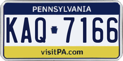 PA license plate KAQ7166