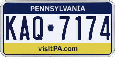 PA license plate KAQ7174