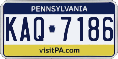 PA license plate KAQ7186
