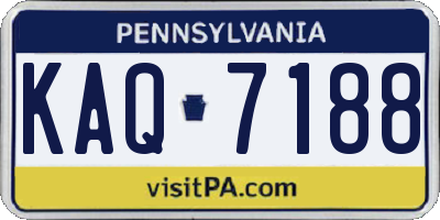 PA license plate KAQ7188