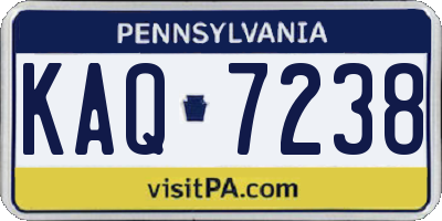 PA license plate KAQ7238