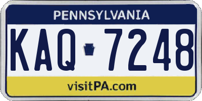 PA license plate KAQ7248