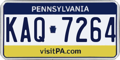 PA license plate KAQ7264