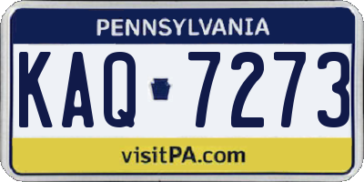 PA license plate KAQ7273