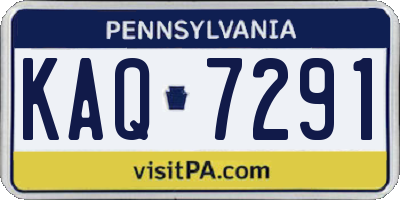 PA license plate KAQ7291