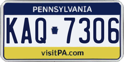 PA license plate KAQ7306