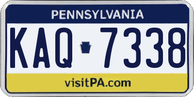 PA license plate KAQ7338