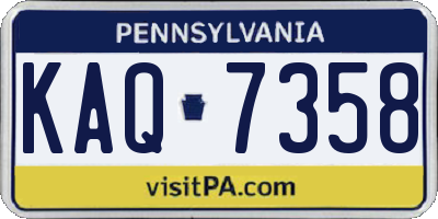 PA license plate KAQ7358