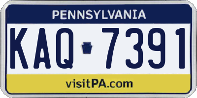 PA license plate KAQ7391