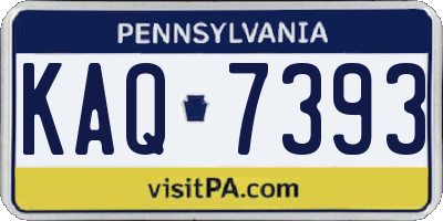 PA license plate KAQ7393
