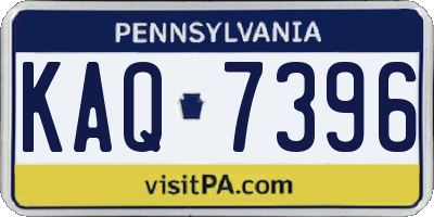 PA license plate KAQ7396