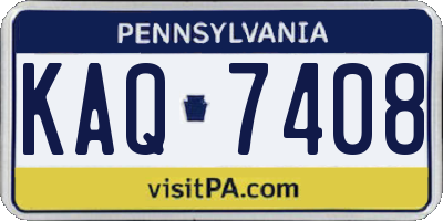 PA license plate KAQ7408