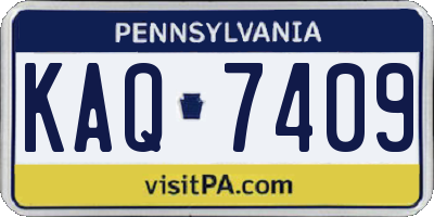 PA license plate KAQ7409