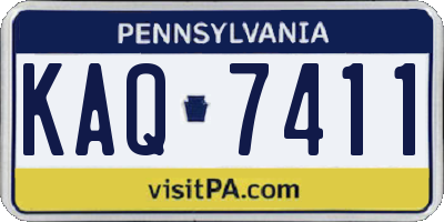 PA license plate KAQ7411