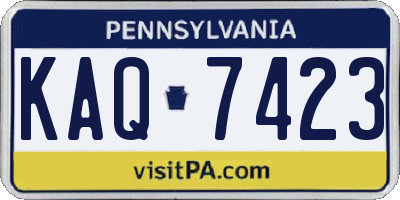 PA license plate KAQ7423