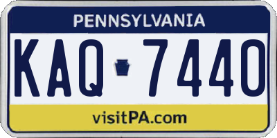 PA license plate KAQ7440