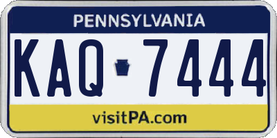 PA license plate KAQ7444