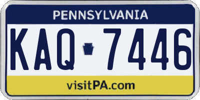 PA license plate KAQ7446