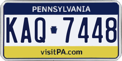 PA license plate KAQ7448
