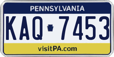 PA license plate KAQ7453
