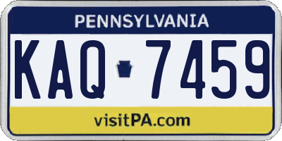 PA license plate KAQ7459