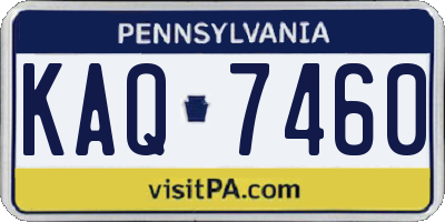 PA license plate KAQ7460