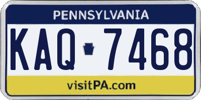 PA license plate KAQ7468