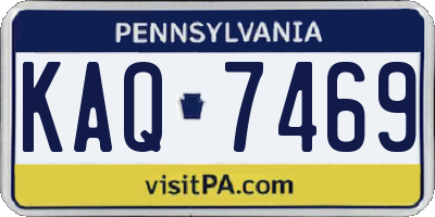 PA license plate KAQ7469