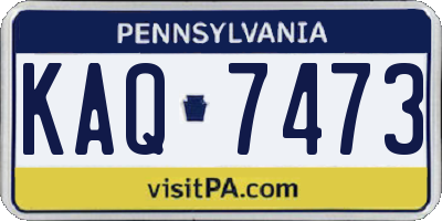 PA license plate KAQ7473