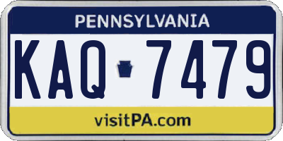 PA license plate KAQ7479