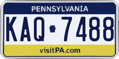 PA license plate KAQ7488