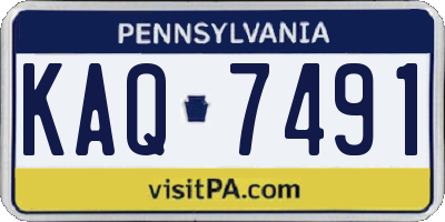 PA license plate KAQ7491