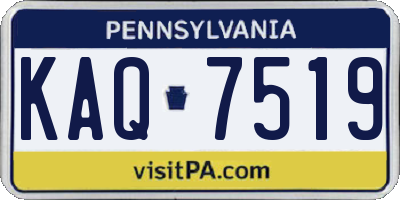 PA license plate KAQ7519