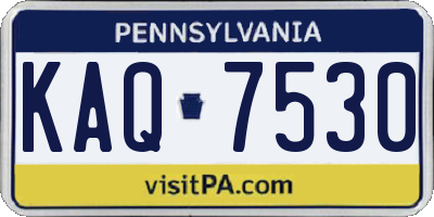 PA license plate KAQ7530