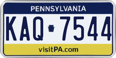 PA license plate KAQ7544
