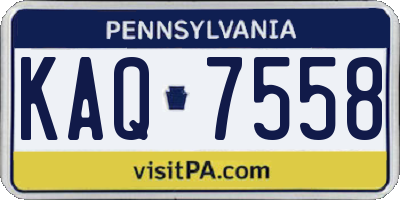 PA license plate KAQ7558
