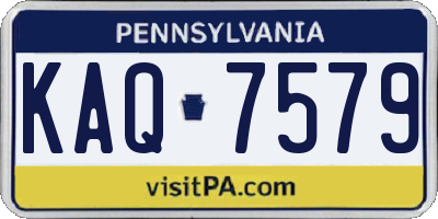 PA license plate KAQ7579