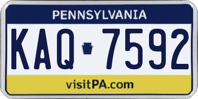 PA license plate KAQ7592