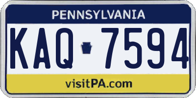 PA license plate KAQ7594