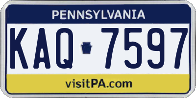 PA license plate KAQ7597