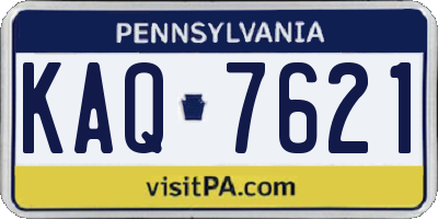 PA license plate KAQ7621