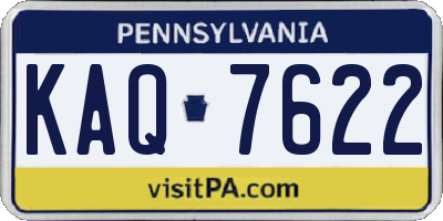 PA license plate KAQ7622