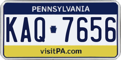PA license plate KAQ7656