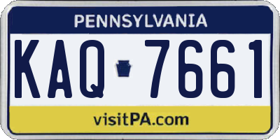 PA license plate KAQ7661