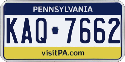 PA license plate KAQ7662