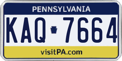 PA license plate KAQ7664