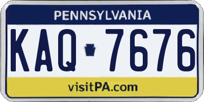 PA license plate KAQ7676