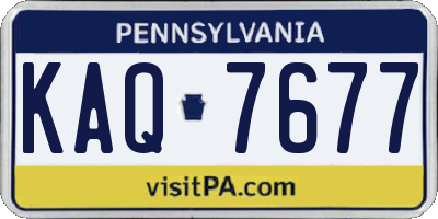 PA license plate KAQ7677
