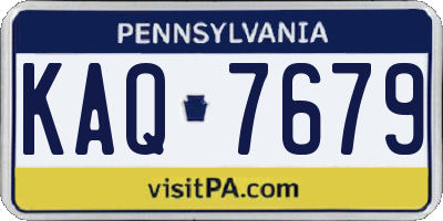 PA license plate KAQ7679